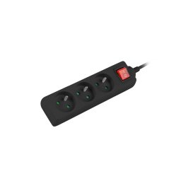 Lanberg PS1 hosszabbítókábel, 3 aljzat, 3m kapcsoló, fekete