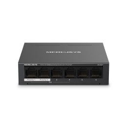 MERCUSYS switch MS106LP (6x100Mbps, 4xPoE , 40W, ventilátor nélküli)