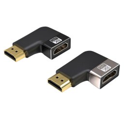PREMIUMCORD Adapter csatlakozó 8K HDMI A - HDMI A, F/M, 90°-ig - balra