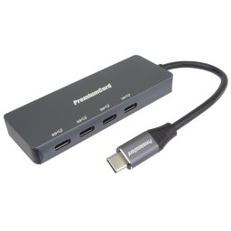 PREMIUMCORD Hub USB-C és 4x USB 3.2 Type-C, 5G SuperSpeed, alumínium