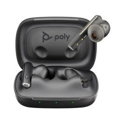 Poly Voyager Free 60 MS Teams bluetooth headset, BT700 USB-C adapter, töltőtáska, fekete színű