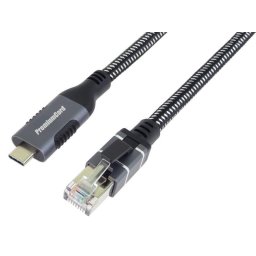 PremiumCord Ethernet kábel USB-C és LAN RJ45 10/100/1000, 2m, 2m