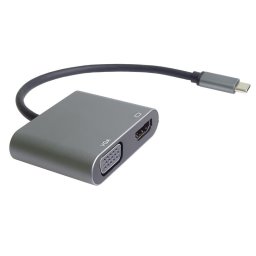 PremiumCord MST adapter USB-C HDMI VGA-ra, 4K és FULL HD 1080p felbontással