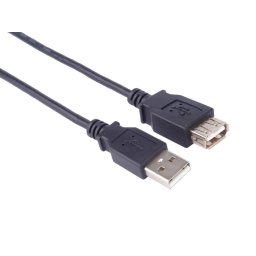 PremiumCord USB 2.0 hosszabbító kábel, A-A, 0, 5m, fekete