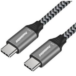 PremiumCord USB-C kábel ( USB 3.2 GEN 2x2, 5A, 100W, 20Gbit/s ) 1,5m, pamutfonat