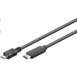 PremiumCord kábel USB 3.1 csatlakozó C/csatlakozó - USB 2.0 Micro-B/csatlakozó, fekete, 0, 6m