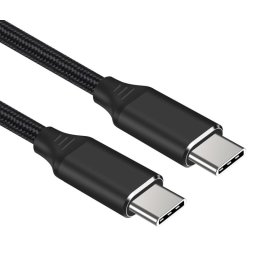 PremiumCord kábel USB-C M/M, 240W 480Mbps fekete pamutfonat, 1.5m