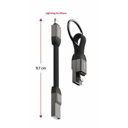 SWISSTEN MÁGNESES KULCSTARTÓ KÁBEL USB-A / LIGHTNING 9,7 CM
