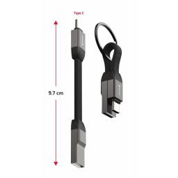 SWISSTEN MÁGNESES KULCSTARTÓ KÁBEL USB-A / USB-C 9,7 CM