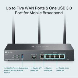 TP-Link ER706W - AX3000 Router VPN WiFi 6, 1x GWAN 4x GWAN/LAN 1x GWAN/LAN SFP, USB, Omada SDN