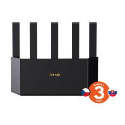 Tenda TX12L Pro AX3000 WiFi 6 Mesh Router, 1x GWAN, 3x GLAN, IPv6, 5x 6dBi, WPA 3, CZ alkalmazás
