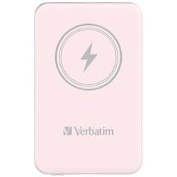 VERBATIM Powerbank Charge 'n' Go, Mágneses, 5000 mAh, USB-C, Rózsaszín