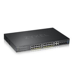 Zyxel GS2220-28HP,EU régió,24 portos GbE L2 PoE switch GbE Uplinkkel (1 év NCC Pro csomag licenc csomagban)