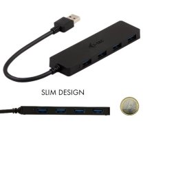 i-Tec USB3.0 HUB 4 portos, passzív, SLIM