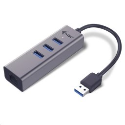 i-tec USB 3.0 fém HUB 3 port Gigabit Ethernet adapter