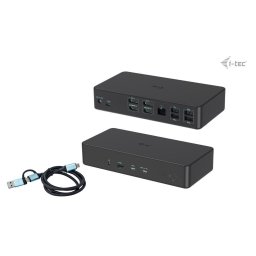 i-tec USB 3.0/USB-C/Thunderbolt 3 Professional Dual 4K Display Dock.st. Gen2, PD 100W