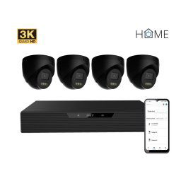 iGET HOME N85P4 - kamera NVR PoE szett 3K felbontással, 8CH NVR 4x kamera hanggal, IR és LED-ekkel