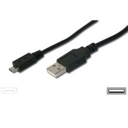 PremiumCord kábel micro USB 2.0, A-B 3m