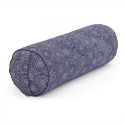 Bodhi Maharaja jóga hengerpárna tönkölyhéj töltettel – Mandala, dark blue