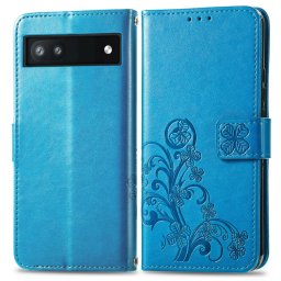 ART Wallet borító Google Pixel 6a FLOWERS kék