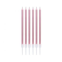 Tortagyertya rose gold színű 10 cm, 6 db/csomag