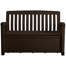 Keter Patio műanyag kerti pad tároló funkcióval, barna - 140 cm