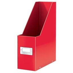 LEITZ Iratpapucs, PP/karton, 95 mm, LEITZ "Click&Store", piros