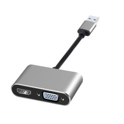 USB2.0 - HDMI/VGA talakt adapter, + 3.5 mm jack csatlakoz