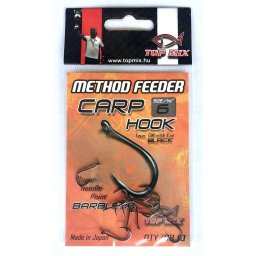 TOP MIX Method Feeder Carp Hook Barbless szakál nélküli pontyos horog - 6 (TM832)