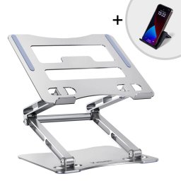 WOZINSKY WRS-CPY75DSS Laptop állvány + mobiltelefon állvány SILVER