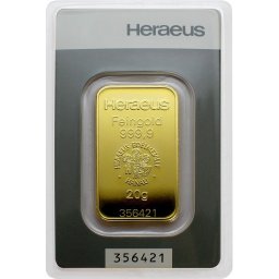 Heraeus 20g - Befektetési aranyrúd