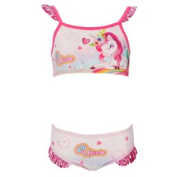 Unikornis bikini pink szegély