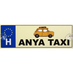 Tréfás Rendszámtábla Anya taxi 05097
