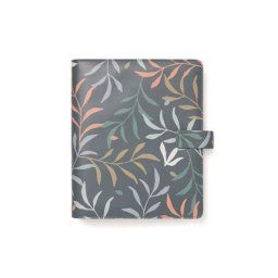 FILOFAX Kalendárium, gyűrűs, betétlapokkal, A5, FILOFAX "Botanical", sötétkék