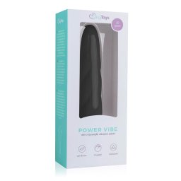 EasyToys Power Vibe - csavart szilikon rúdvibrátor (fekete)