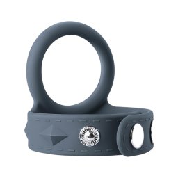 Boners Strap L - péniszgyűrű és heregyűrű egyben (szürke)