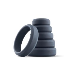 Boners - szilikon péniszgyűrű szett - 6 db (szürke)