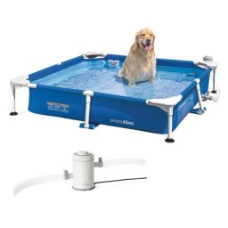 Intex 152x152x30,5cm fémvázas kisállat medence szett szkimmerel és vízforgatóval 48402 NP