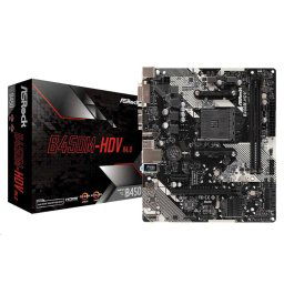 ASRock MB Sc AM4 B450M-HDV R4.0, AMD B450, 2xDDR4, VGA, mATX, mATX