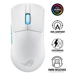 ASUS egér ROG Harpe Ace Ace Aim Lab Edition, Bluetooth, fehér