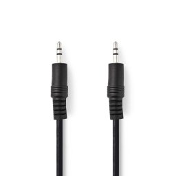 Nedis CAGB22000BK20 - Sztereó audiokábel | 3,5 mm-es dugó - 3,5 mm-es dugó | 2 m | Fekete