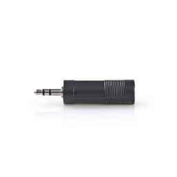 Nedis CAGB22935BK - Sztereó audio adapter | 3,5 mm-es dugó - 6,35 mm-es aljzat | Fekete