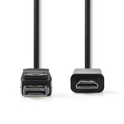Nedis CCGB37100BK20 - DisplayPort - HDMI kábel | DisplayPort dugó - HDMI csatlakozó | 2 m | Fekete