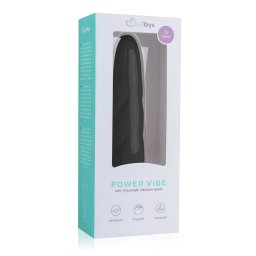 EasyToys Power Vibe - csavart szilikon rúdvibrátor (fekete)