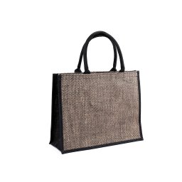 Juta táska chevron mintával 42x33 cm