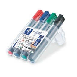 STAEDTLER Flipchart marker, 2 mm, kúpos, STAEDTLER "Lumocolor 356", 4 különböző szín