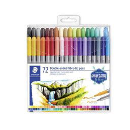 STAEDTLER Filctoll készlet, 0,8/3,0 mm, kétvégű, STAEDTLER(R) "3200", 72 különböző szín