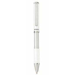 ZEBRA Golyóstoll, 0,24 mm, teleszkópos, ezüst színű tolltest, ZEBRA "SL-F1", kék