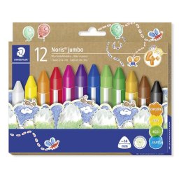 STAEDTLER Zsírkréta, vastag, háromszögletű, STAEDTLER "Noris(R) jumbo 228 14", 12 különböző szín
