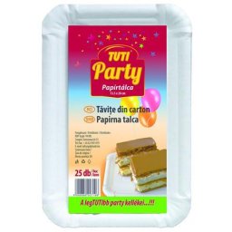 TUTI Papírtálca, 13,5 x 20 cm, 25 db, TUTI "Party"